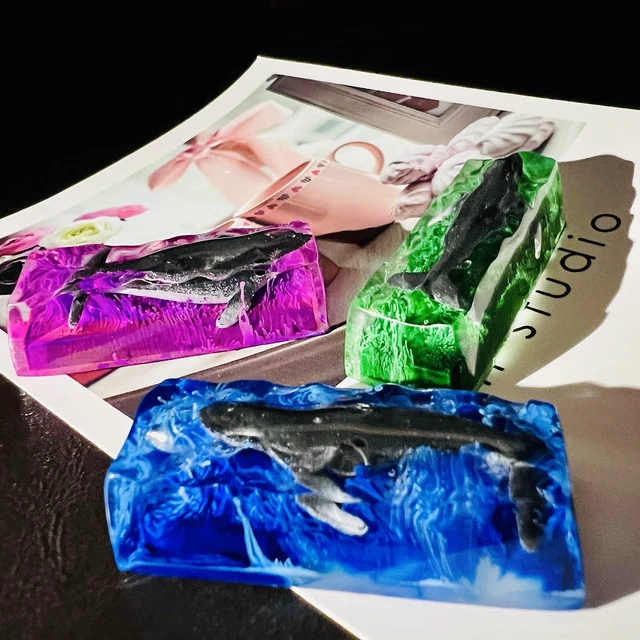 Alt view image 5 of 5 - LINWIN Blue Whale Keycap, Custom Enter/Shift Keycap for MX Mechanical Keyboard
