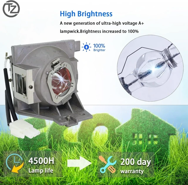 Alt view image 2 of 5 - TZRSQL Original RLC-118/5J.JGT05.001 Replacement Projector Lamp Bulb for BENQ TH671ST MH733 Projector Lamp with Housing