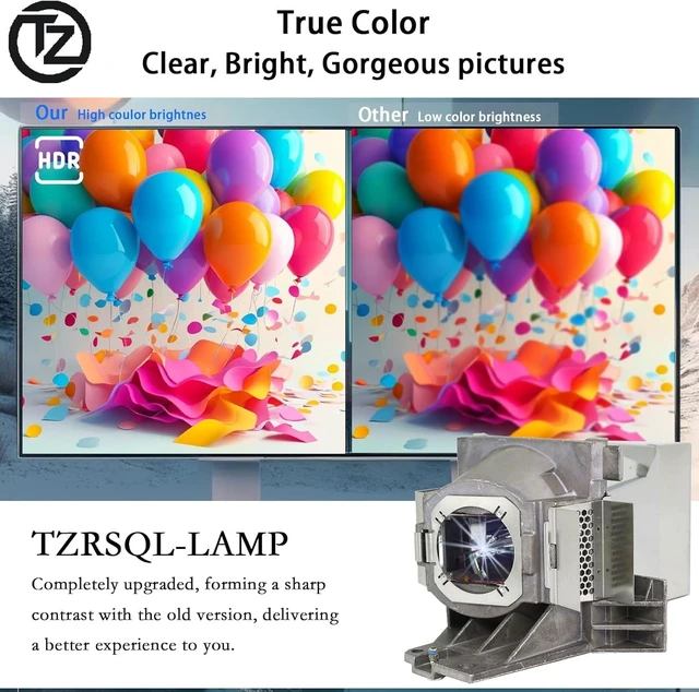 Alt view image 3 of 5 - TZRSQL Original RLC-118/5J.JGT05.001 Replacement Projector Lamp Bulb for BENQ TH671ST MH733 Projector Lamp with Housing