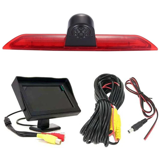 Main image of Car Third Roof Top Mount Brake Light 3 Rear View Camera, HD Night Vision Waterproof for Ford Transit tourneo Custom Jumbo Kasten V363 F150 F250 F350 V636 MK8 2012-2020 (with 4.3-inch Monitor)
