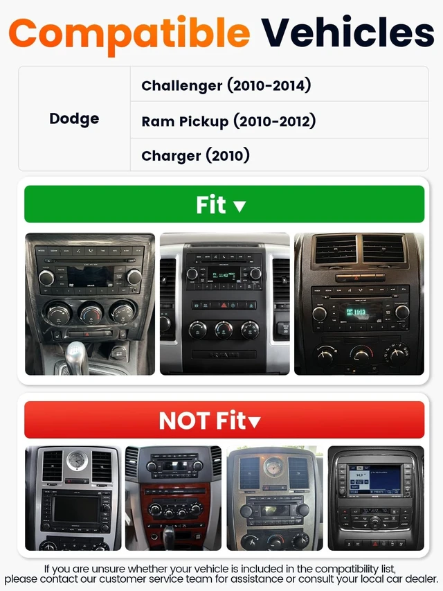 Alt view image 2 of 5 - KORVITH 7" Car Stereo for Dodge Charger Challenger Ram Pickup
