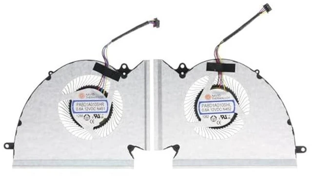 Main image of Replacement CPU&GPU Cooling Fan for MSI GP76 GE76 WE76 MS-17K2 MS-17K3 PABD1A010SHR-N452 PABD1A010SHR-N451