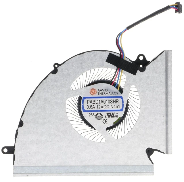 Alt view image 3 of 5 - Replacement CPU&GPU Cooling Fan for MSI GP76 GE76 WE76 MS-17K2 MS-17K3 PABD1A010SHR-N452 PABD1A010SHR-N451