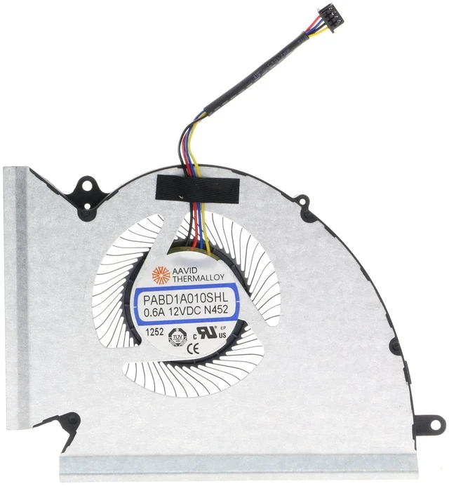 Alt view image 4 of 5 - Replacement CPU&GPU Cooling Fan for MSI GP76 GE76 WE76 MS-17K2 MS-17K3 PABD1A010SHR-N452 PABD1A010SHR-N451