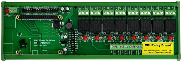 Main image of DIN Rail Mount 8 SPDT IoT Power Relay Module for Raspberry Pi