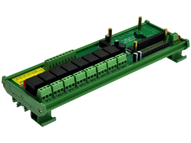 Alt view image 3 of 5 - DIN Rail Mount 8 SPDT IoT Power Relay Module for Raspberry Pi