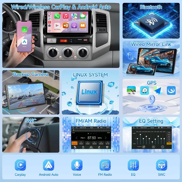Alt view image 4 of 5 - Leadfan Linux Car Stereo for Toyota Tacoma (JBL Version) 2005-2015