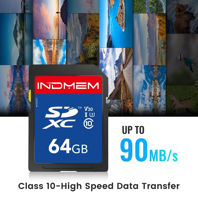 Alt view image 2 of 5 - 64GB SD Card 3Pack, High Speed up to 90M/S, C10/U3/V30, SDXC Memory Cards