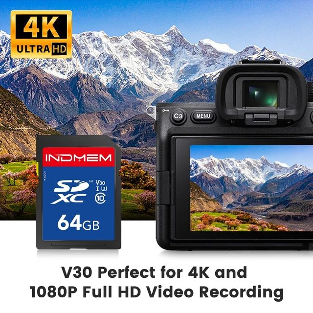 Alt view image 3 of 5 - 64GB SD Card 3Pack, High Speed up to 90M/S, C10/U3/V30, SDXC Memory Cards