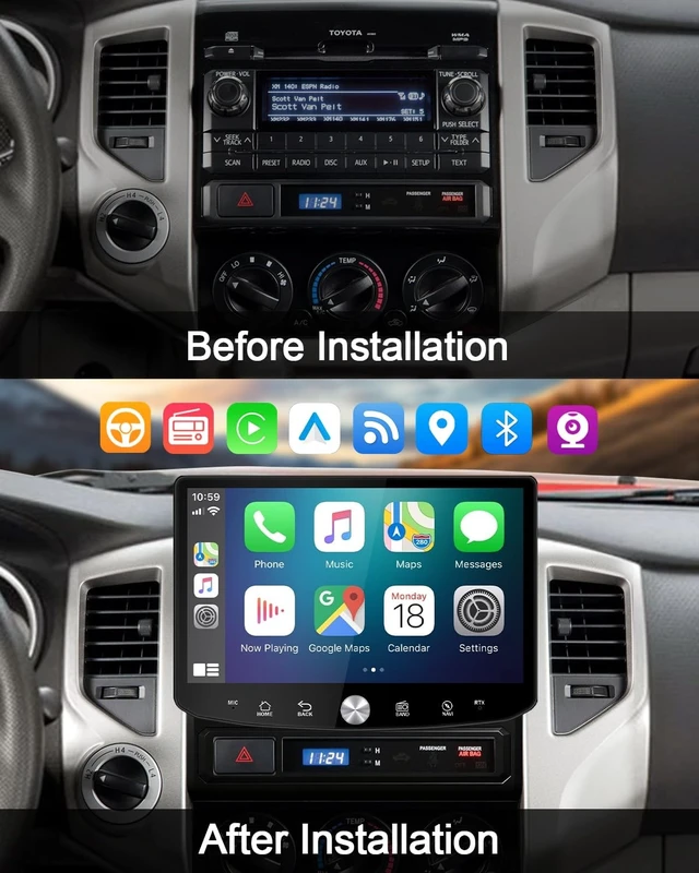 Alt view image 4 of 5 - ZENHAX Head Unit for Toyota Tacoma 2005-2015,11.5" QLED Car Stereo