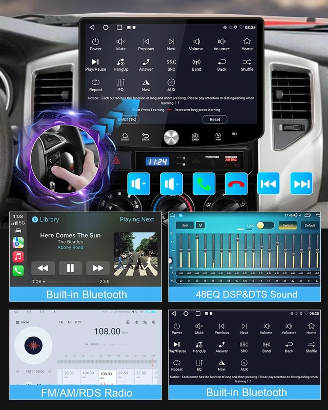 Alt view image 5 of 5 - ZENHAX Head Unit for Toyota Tacoma 2005-2015,11.5" QLED Car Stereo