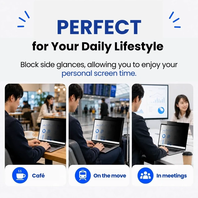 Alt view image 4 of 5 - Deff Privacy Screen for MacBook Pro 16-Inch, Removable Nano-Suction