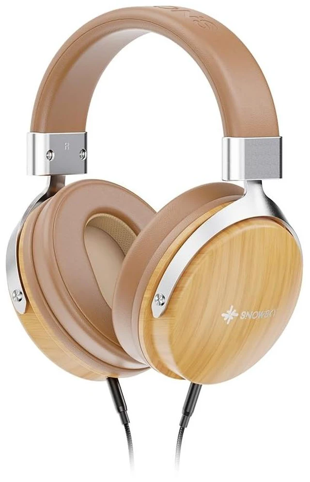 Main image of SNOWSKY FIIO Nature Closed-Back Over-Ear Hi-Fi Headphones, 50mm Carbon Composite Drivers, Natural Balanced Sound, Detachable Cable, Wood Grain Ear Cups (Apricot)