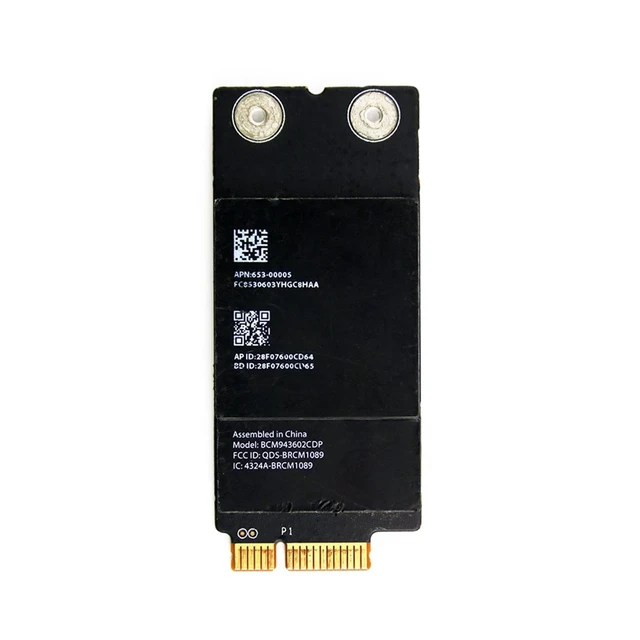 Alt view image 4 of 5 - iPartsleader Airport Wireless Network Card BCM943602CDP Replacement for iMac 21" A1418 and 27" A1419 WiFi Bluetooth 4.2 Dual-Band Airport Network Card 802.11a/b/g/n/ac (Late 2015-Mid 2017)