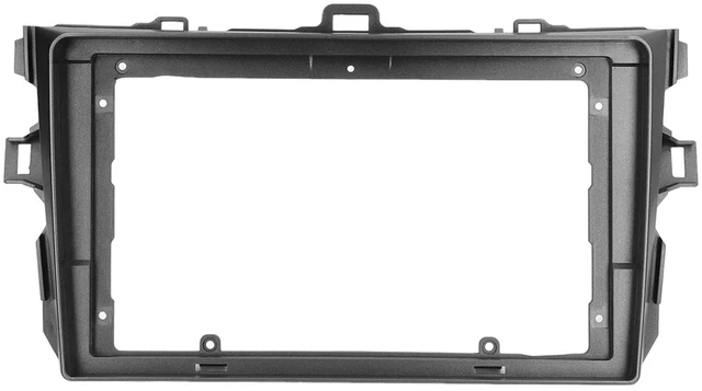 Main image of CHEOTIME 9 Inch Car Fascia, Silver Car Stereo Radio Fascia 2Din Dash Kit ABS Silver Car Stereo Radio Fascia Bezel Replacement for 20062013