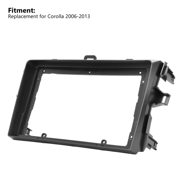 Alt view image 5 of 5 - CHEOTIME 9 Inch Car Fascia, Silver Car Stereo Radio Fascia 2Din Dash Kit ABS Silver Car Stereo Radio Fascia Bezel Replacement for 20062013