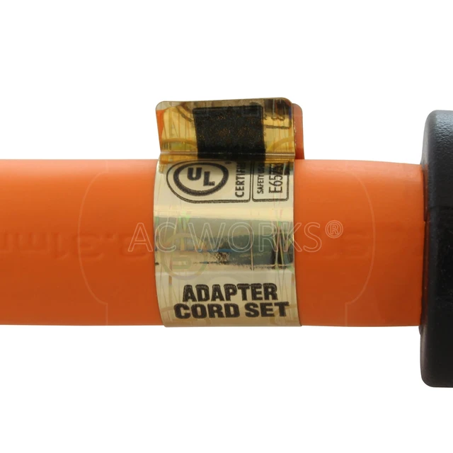 Alt view image 5 of 5 - AC WORKS Locking Adapter Household 15Amp 5-15P Plug to Locking 20Amp L5-20R Female Connector (Flexible)