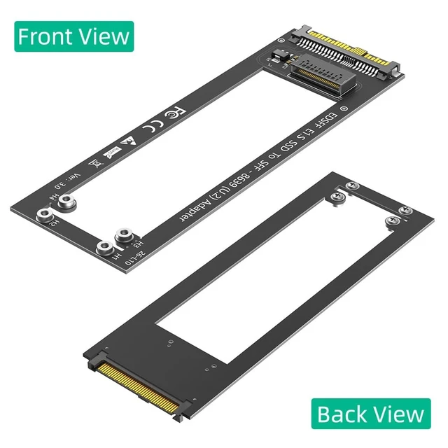 Alt view image 2 of 5 - Mustpoint New Version U.2 SFF-8639 to NVMe Ruler 1U GEN-Z EDSFF Short SSD E1.S Carrier Adapter