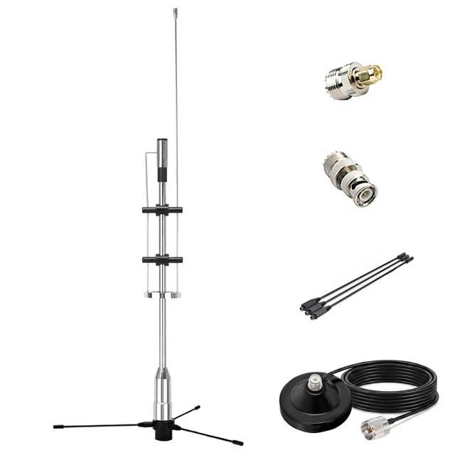Main image of Outdoor Indoor Police Scanner Antenna, 25-3000mhz, VHF/UHF GMRS Desktop Scanner Antenna for House with 16.4ft Cable BNC/SMA/SO239/ VHF UHF Ground Plane, for SDR/ADSB Flightaware