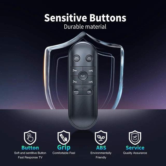 Alt view image 4 of 5 - Snrigw Replacement Remote Control for Richmat HJH82B /MLILY MS200 /EGOHOME/Bingaman/Dream Flex Adjustable Bed Zero Gravity, Head & Foot Incline