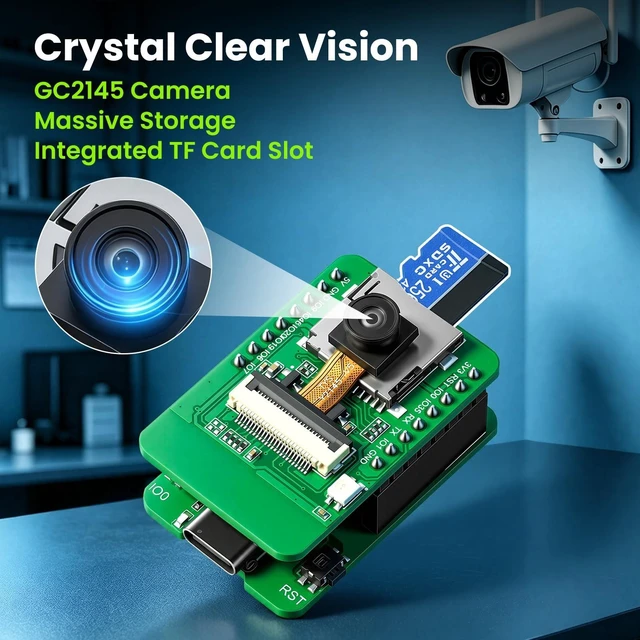 Alt view image 4 of 5 - Meshnology ESP32-S3 CAM Development Board Kit, N16R8 AI Camera, GC2145
