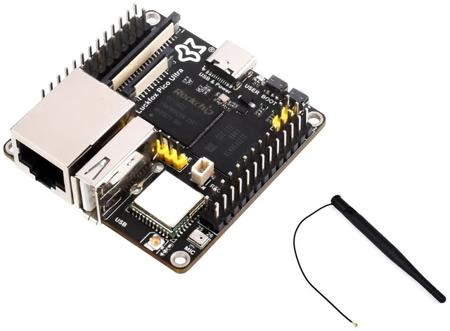 Main image of waveshare Luckfox Pico Ultra Micro W Development Board Based on RV1106 Chip,Integrates ARM Cortex-A7/RISC-V MCU/NPU/ISP Processors,Onboard 2.4GHz WiFi 6 and BLE Bluetooth Module