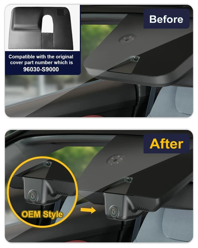 Alt view image 2 of 5 - Fitcamx 4K Dash Cam Suitable for Kia Telluride 2020 2021 2022 (Part No#S9000) S LX EX SX X-pro X-Line, OEM Look, UHD 2160P Video, WiFi & APP, Loop Recording, G-Sensor, Easy to Install, 64GB Card