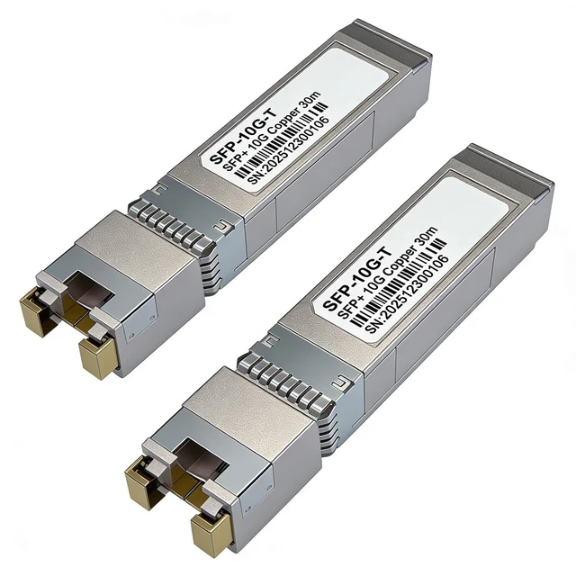Main image of BLYANX 10GBase-T SFP+ to RJ45 Transceiver, 10Gbase-T Ethernet Module up to 30 Meters, Compatible for Cisco SFP-10G-T-S, Ubiquiti UF-RJ45-10G, Netgear, Mikrotik, TP-Link and More, 2Pack