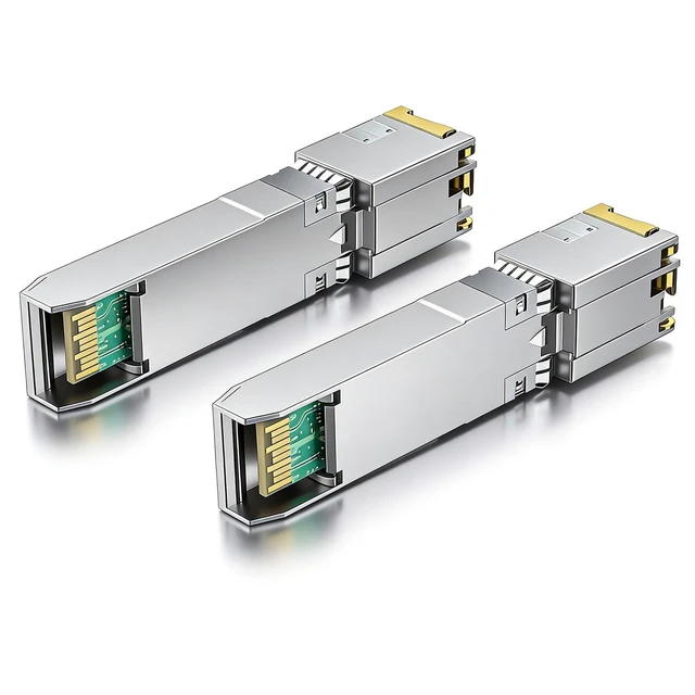 Alt view image 2 of 5 - BLYANX 10GBase-T SFP+ to RJ45 Transceiver, 10Gbase-T Ethernet Module up to 30 Meters, Compatible for Cisco SFP-10G-T-S, Ubiquiti UF-RJ45-10G, Netgear, Mikrotik, TP-Link and More, 2Pack