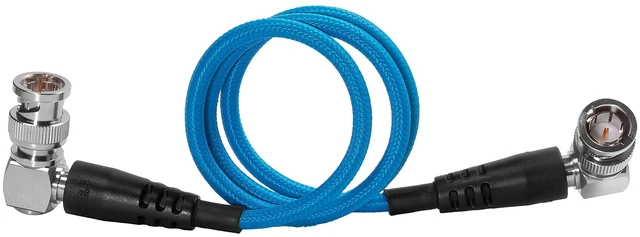 Main image of KONDOR BLUE ^^ 22" 12G SDI Cable with Straight to Right-Angle Connectors for 4K 60p Camera Monitors and Transmitters ^^ High-Speed, 4K 60P,and 8K 30P Video formats ^^ Blue