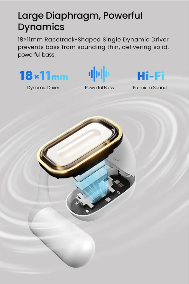 Alt view image 2 of 5 - TANCHJIM REVO HiFi Open Ear Earbuds Wireless Bluetooth Bass Boost Up to 29h