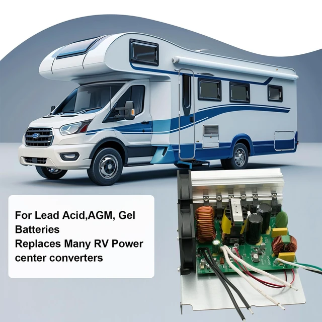 Alt view image 5 of 5 - PD4590CSV Power Converter Replacement for PD4500 Series Power Center RV Marine Battery Charger -90A