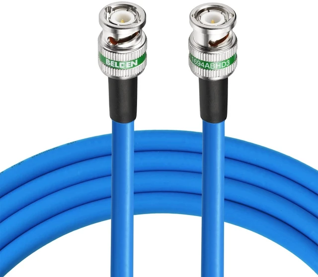 Main image of Superbat 3G/6G/12G SDI Cable 100ft Belden 1694A, BNC Cable 75 Ohm + Spool for 4K/6K Video Transfer Recorder HDTV Upgrades Frame Synchronizer