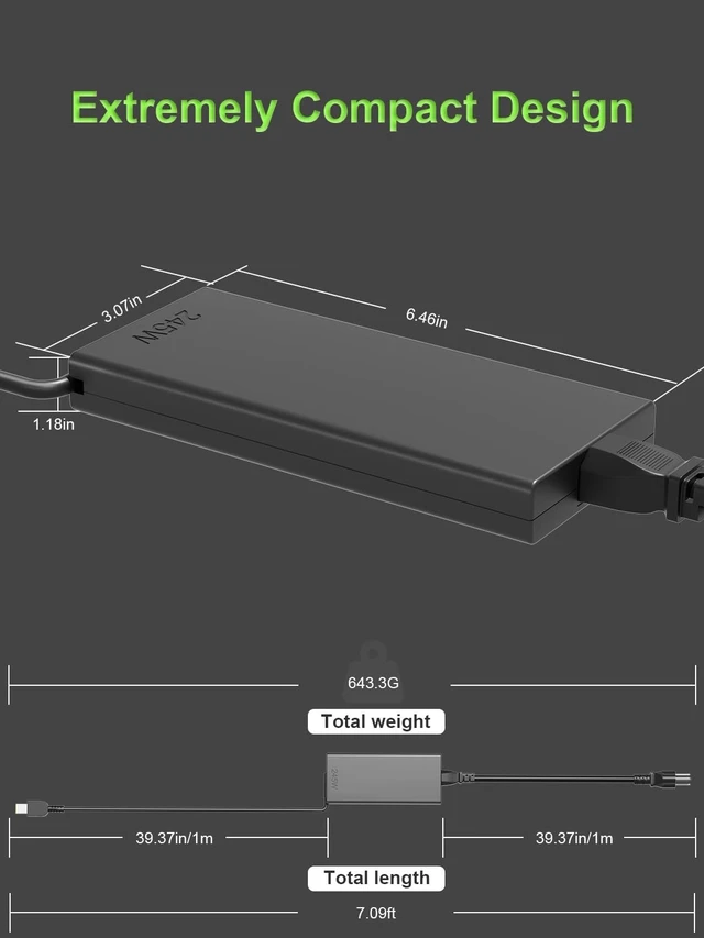 Alt view image 4 of 5 - PowerPortnerLink 245W Laptop Charger for Lenovo Legion Gaming Laptop