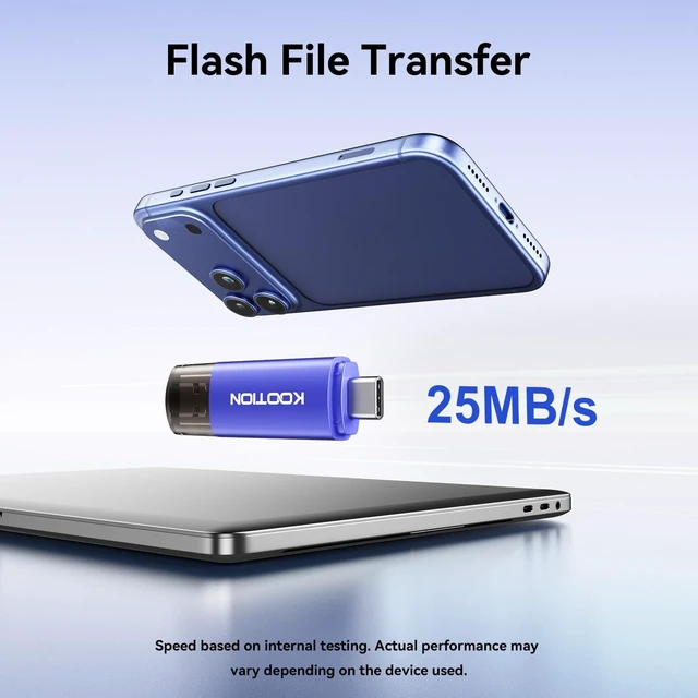 Alt view image 3 of 5 - KOOTION 10-Pack 16GB Type C + USB A Portable 2.0 Flash Drive