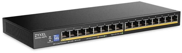 Main image of Zyxel 16 Port Network Ethernet Switch ^^ Unmanaged GbE PoE+ ^^ GS1100-16EPS
