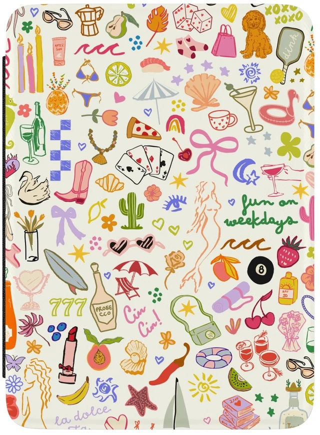 Main image of Casely 6" Kindle Case ^^ Fun on Weekdays ^^ All the Fun Things ^^ Compatible with 6-inch Kindle 2024/2022 (11th Generation)