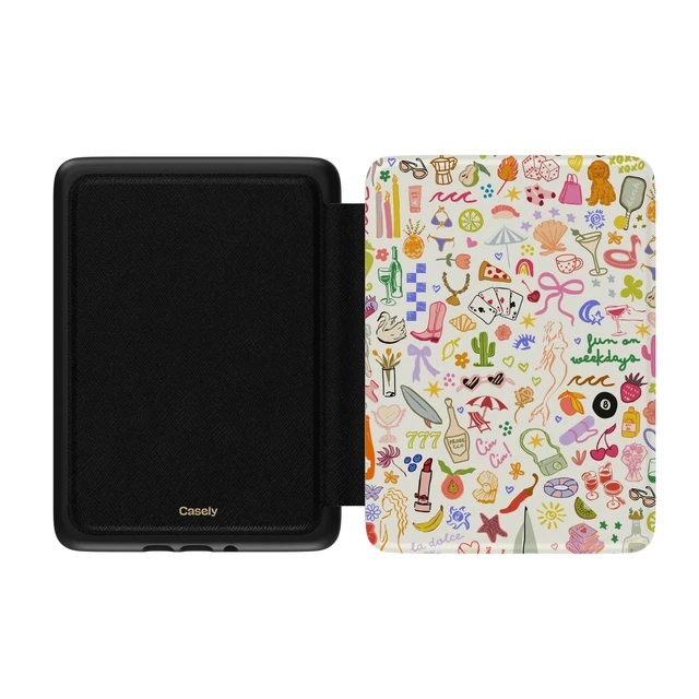 Alt view image 2 of 5 - Casely 6" Kindle Case ^^ Fun on Weekdays ^^ All the Fun Things ^^ Compatible with 6-inch Kindle 2024/2022 (11th Generation)