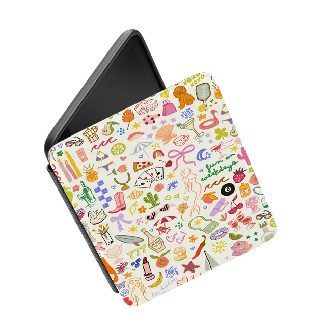 Alt view image 4 of 5 - Casely 6" Kindle Case ^^ Fun on Weekdays ^^ All the Fun Things ^^ Compatible with 6-inch Kindle 2024/2022 (11th Generation)