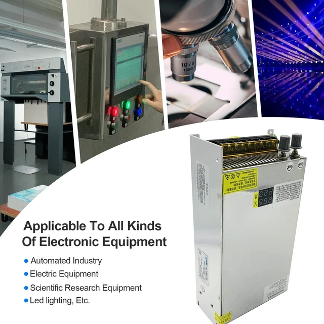 Alt view image 3 of 5 - ZJIVNV 1000W Adjustable Output Voltage and Current Switching Power Supply CC CV Converter AC 110V-220V to DC 0-24V 40A with Digital Display SMPS Voltage Regulator Transformer for Lab CCTV Radio