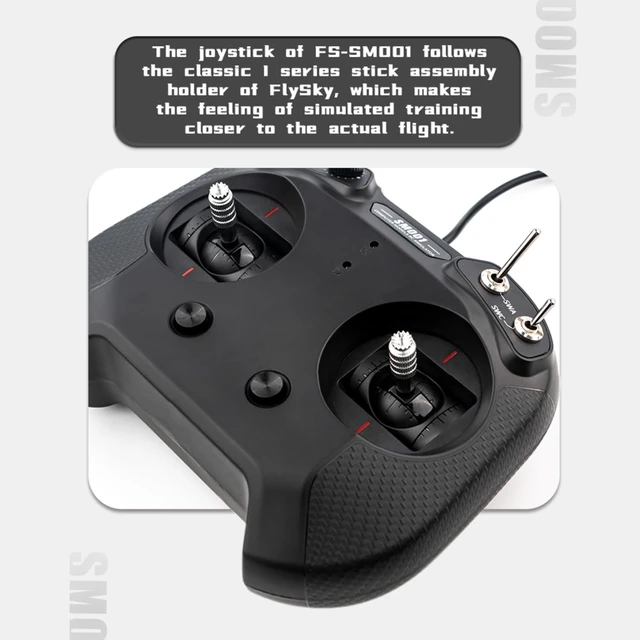 Alt view image 4 of 5 - HTLNUZD Flysky FS SM001 Flight Simulator Controller 8 CH, Supports a Variety FMS G3/G3.5/G4/G5/G6/G7 5.0 XTR VRC of Flight Simulation Software for RC Helicopters, Fixed Wing Etc (FS SM001-black)