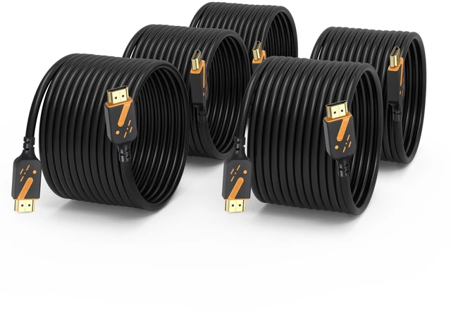 Main image of RyzzRooa HDMI 2.0 Cable 15FT, 5-Pack, 18Gbps, 4K@60Hz