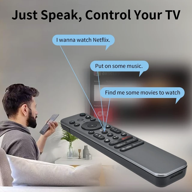 Alt view image 3 of 5 - RMF-TX910U Voice Remote with Backlit Keys & Beep Locator Function, Fit for Sony BRAVIA XR/KD Series X77L A95L X95L X93L A80L X90L A75L