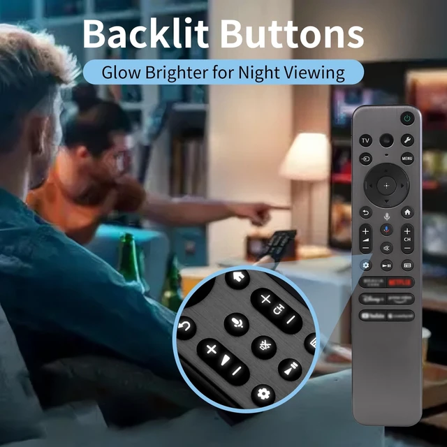 Alt view image 5 of 5 - RMF-TX910U Voice Remote with Backlit Keys & Beep Locator Function, Fit for Sony BRAVIA XR/KD Series X77L A95L X95L X93L A80L X90L A75L