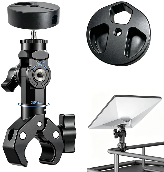 Main image of Starlink Mini Clamp Mount Adjustable Universal Pole Clamp with Pipe Adapter