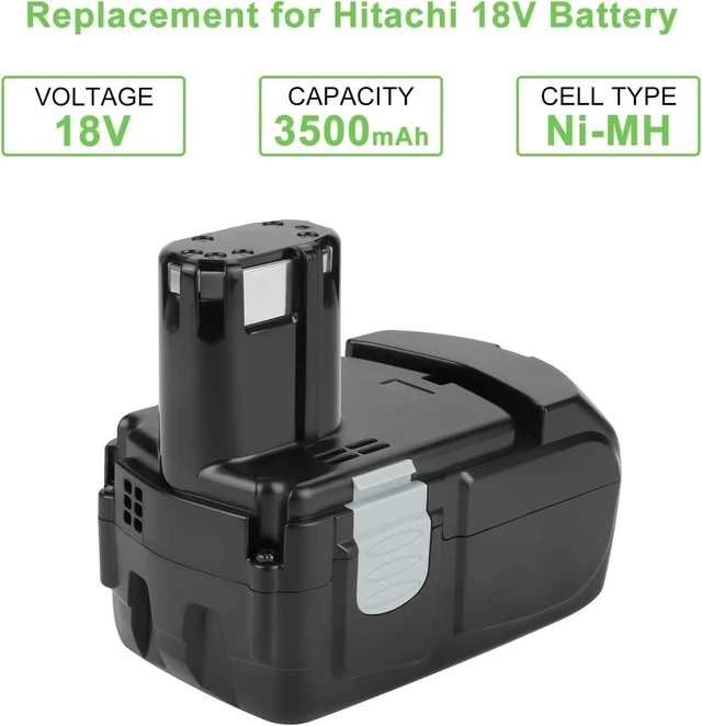 Alt view image 2 of 5 - Hanaix 2PACK 3500mAh 18V Battery EB1812S for Hitachi 18V EB1812S EB1814SL
