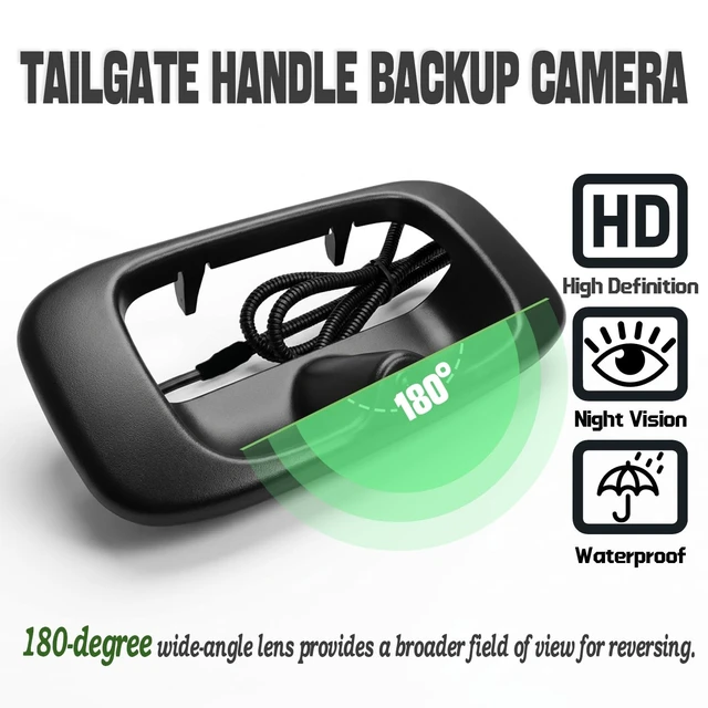 Alt view image 2 of 5 - Flintspxxk Tailgate Handle Backup Camera for 1999-2006 Chevy Silverado/GMC Sierra 1500 2500 3500HD, Pickups Reversing Rear View Park Assist Camera Replaces #15046512 15228539 GM1916102