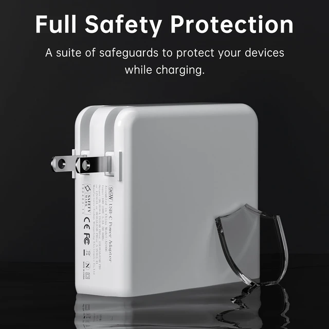Alt view image 4 of 5 - 96W USB-C Fast Charger for MacBook Pro/Air, 100W Adapter