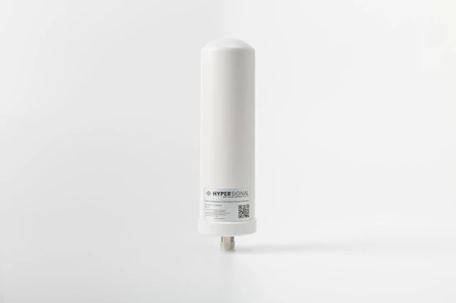 Main image of HyperSignal Omnidirectional Antenna, Wideband 600MHz - 6000MHz, Weatherproof, Pole-Mounted, DC-Grounded Lightning Protection, 63mm x 220mm, for DAS, GSM, LTE, 5G, WiFi Applications