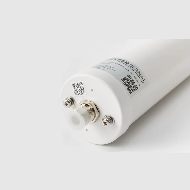 Alt view image 4 of 5 - HyperSignal Omnidirectional Antenna, Wideband 600MHz - 6000MHz, Weatherproof, Pole-Mounted, DC-Grounded Lightning Protection, 63mm x 220mm, for DAS, GSM, LTE, 5G, WiFi Applications